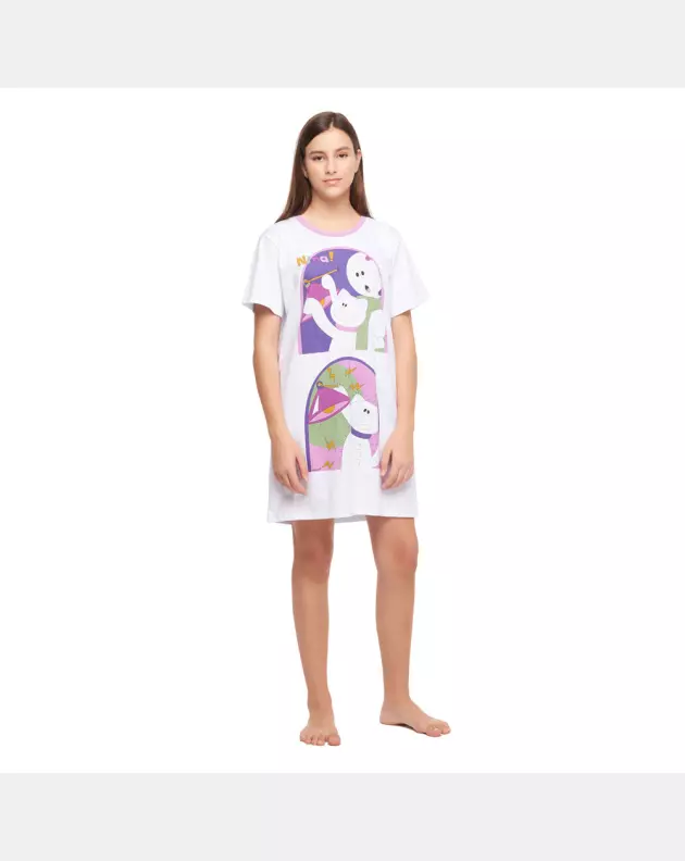 Camisão Feminino Adulto Manga Curta