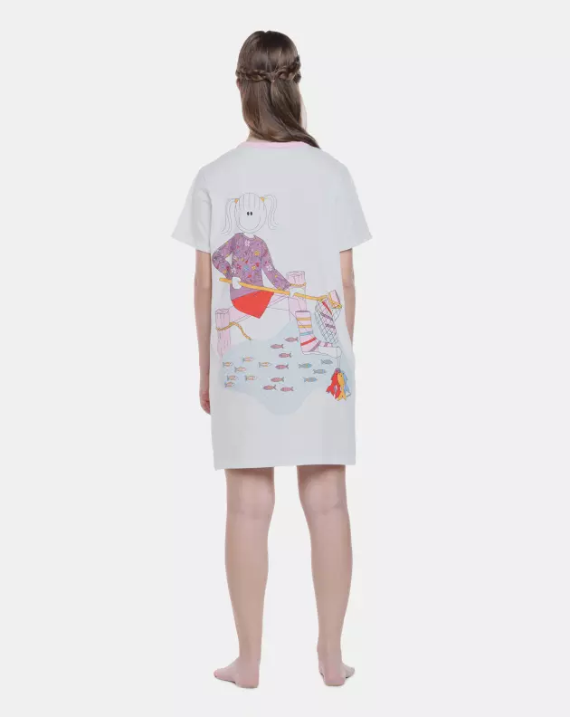 Camisão Feminino Adulto Manga Curta