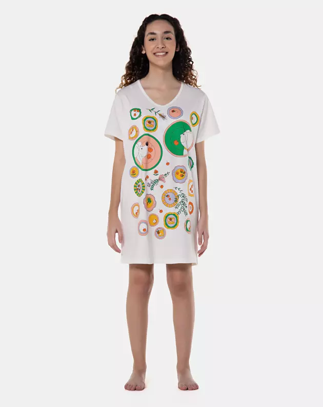 Camisão manga curta               