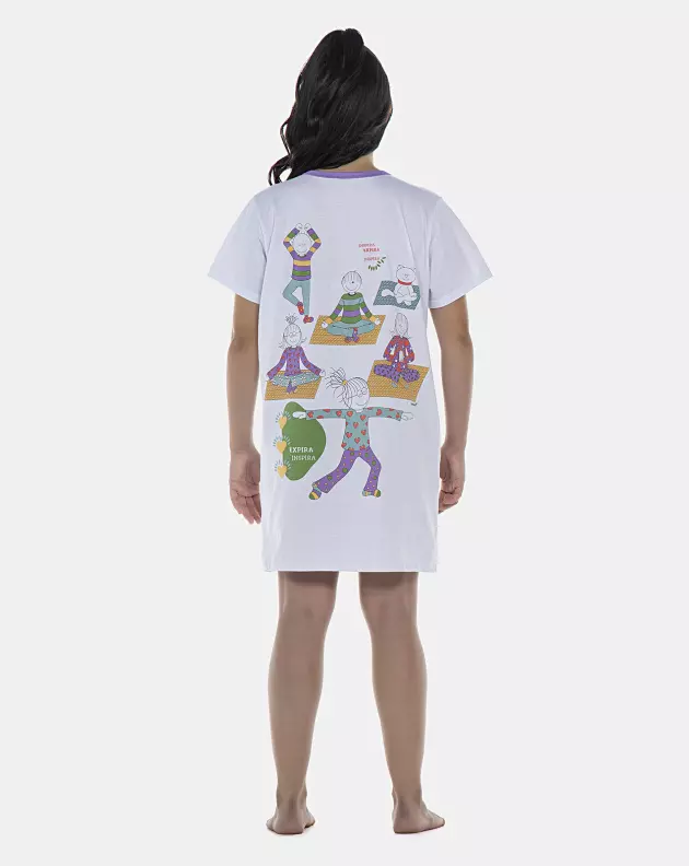 Camisão Feminino Adulto Manga Curta