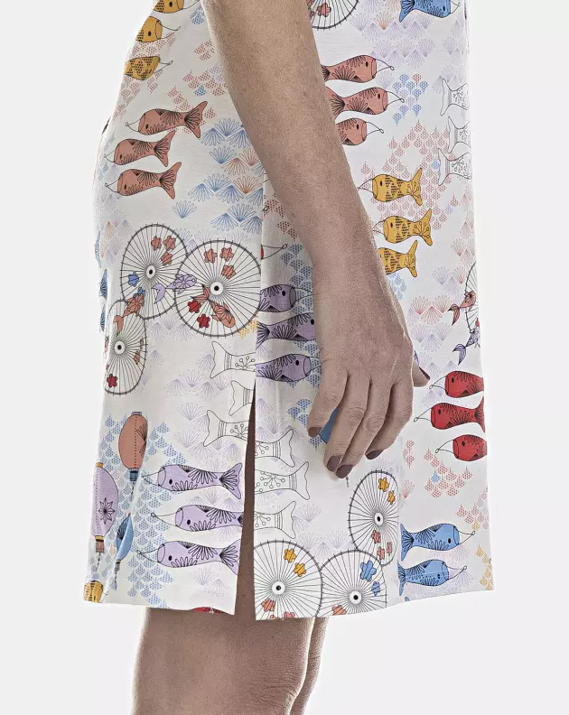 Camisão Feminino Adulto Manga Curta