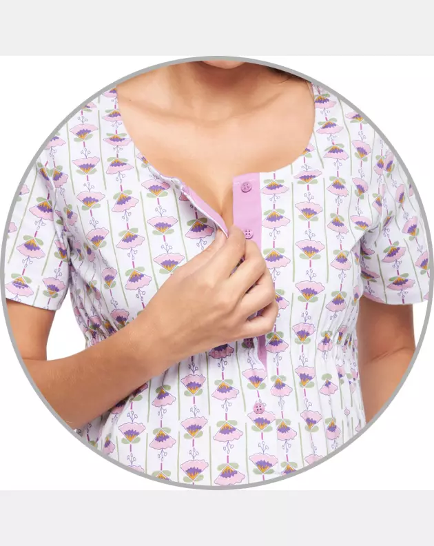 Camisola Feminino Adulto Aberta Manga Curta