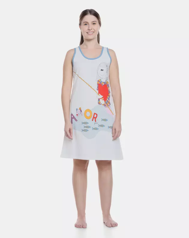 Pijama Feminino Camisola Regata  Pat  