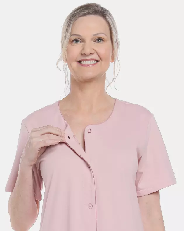 Camisola Feminina Adulto Manga Curta Aberta