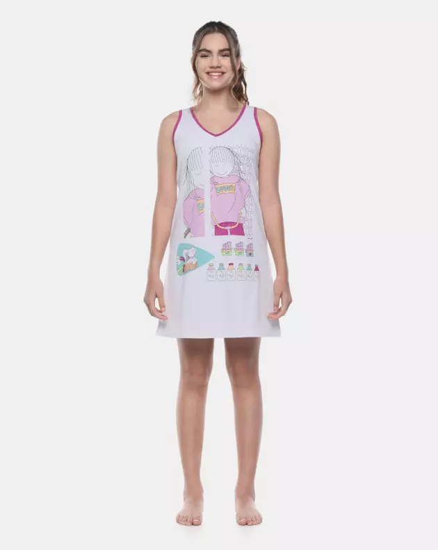 Camisola Feminina Adulto Regata Decote V