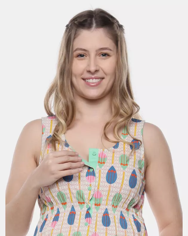 Camisola Feminina Gestante Regata Aberta