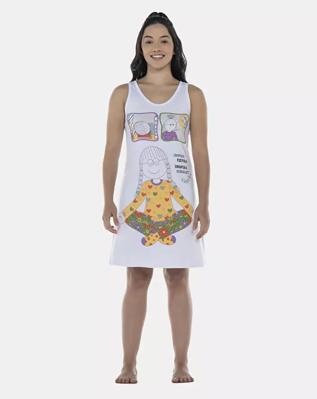 Camisola Feminina Adulto Acinturada Regata