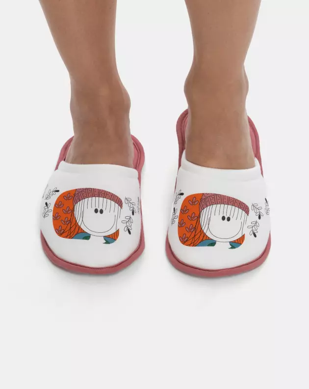 Pantufa Fechada Feminina Adulto Estampa Pat
