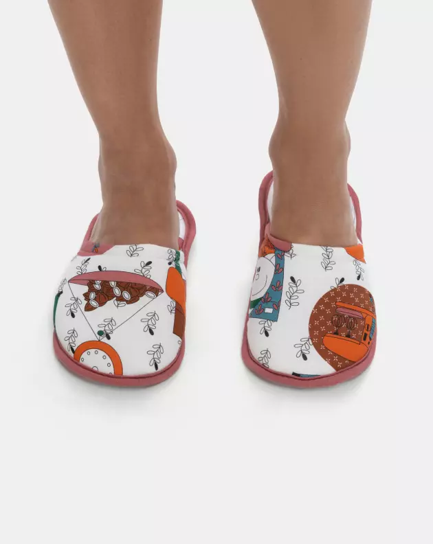 Pantufa Fechada Feminina Adulta Estampada