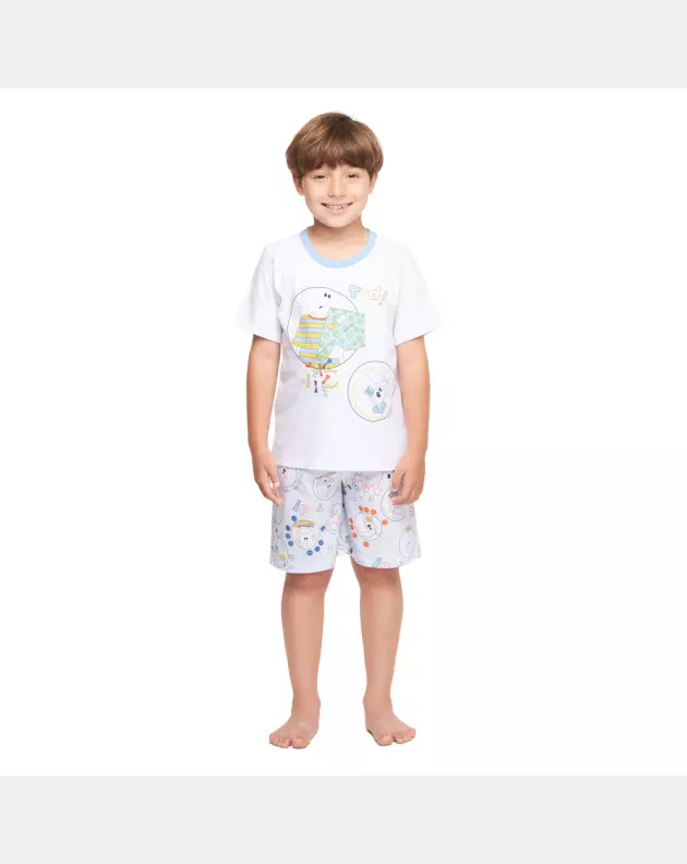 Conjunto Masculino Kids Manga Curta e Bermuda