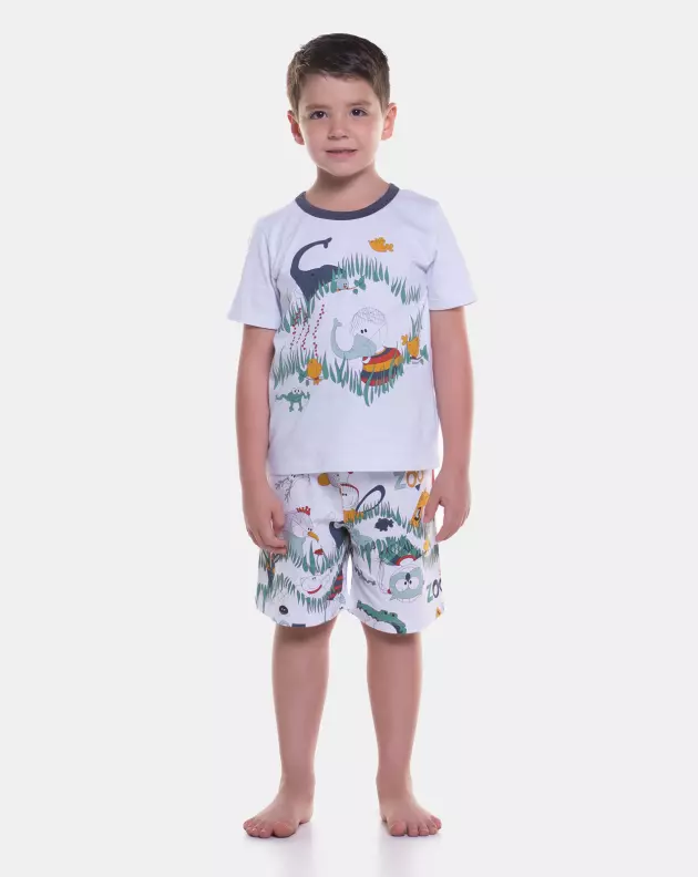 Pijama manga curta e bermuda