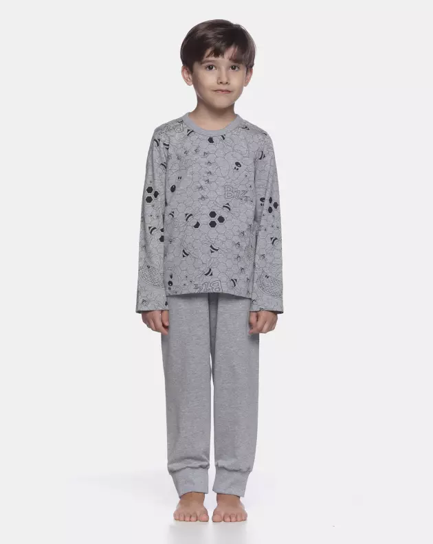 Pijama manga longa e calça 