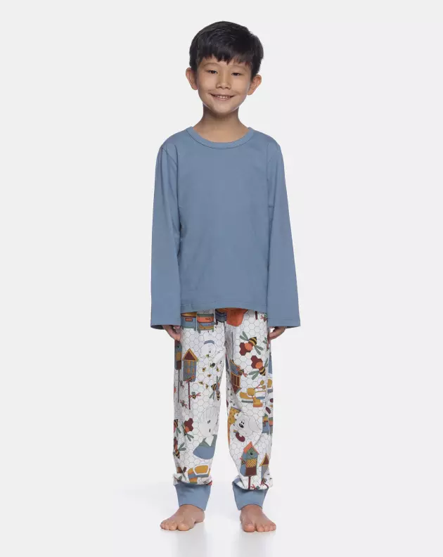 Pijama manga longa e calça