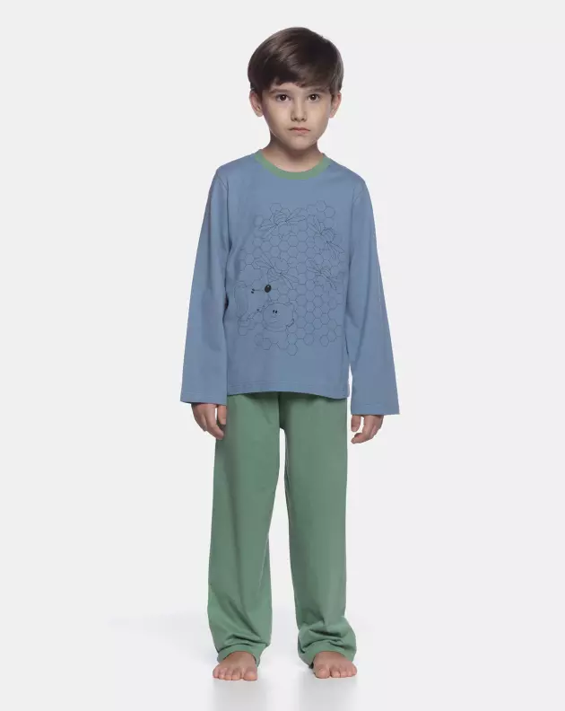 Pijama manga longa e calça           