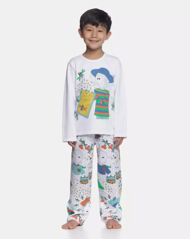 Conjunto Masculino Kids Manga Longa e Calça Moletinho