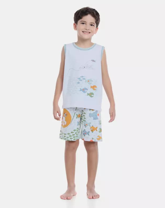Pijama regata machão e bermuda