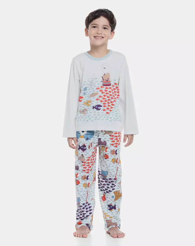 Pijama manga longa e calça
