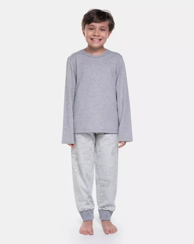 Pijama Manga Longa e Calça