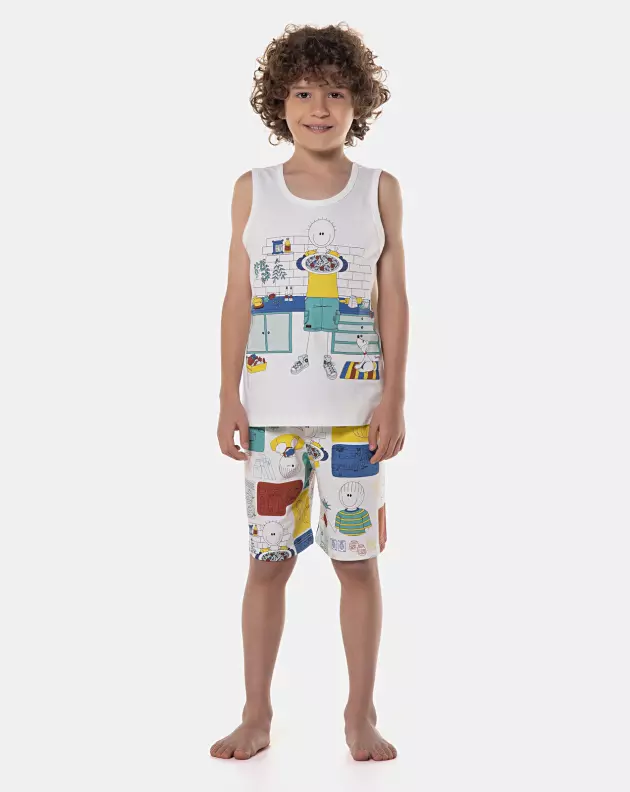 Pijama regata e bermuda