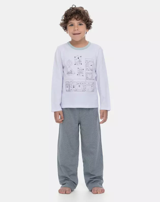 Pijama Manga Longa e Calça