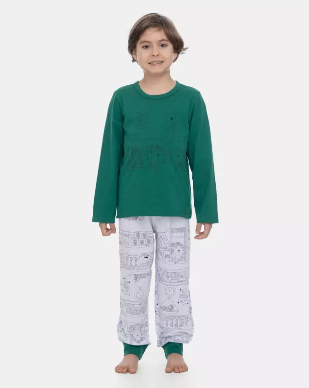 Pijama Manga Longa e Calça