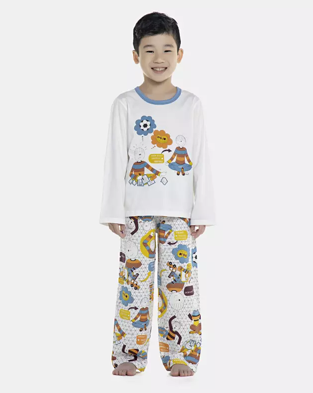 Pijama Masculino Kids Longa Curta e Calça