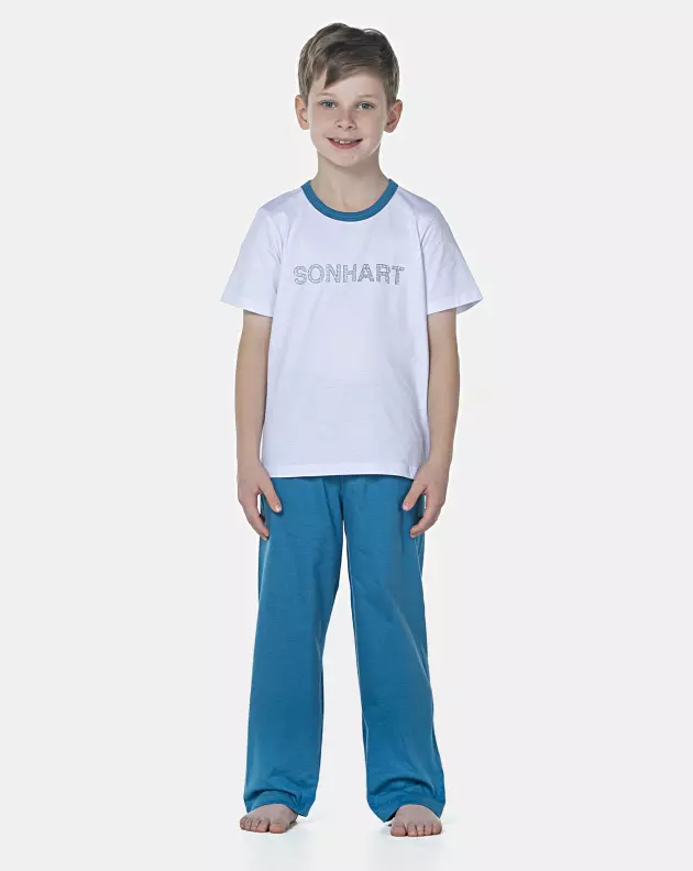 Pijama Masculino Kids Manga Curta e Calça