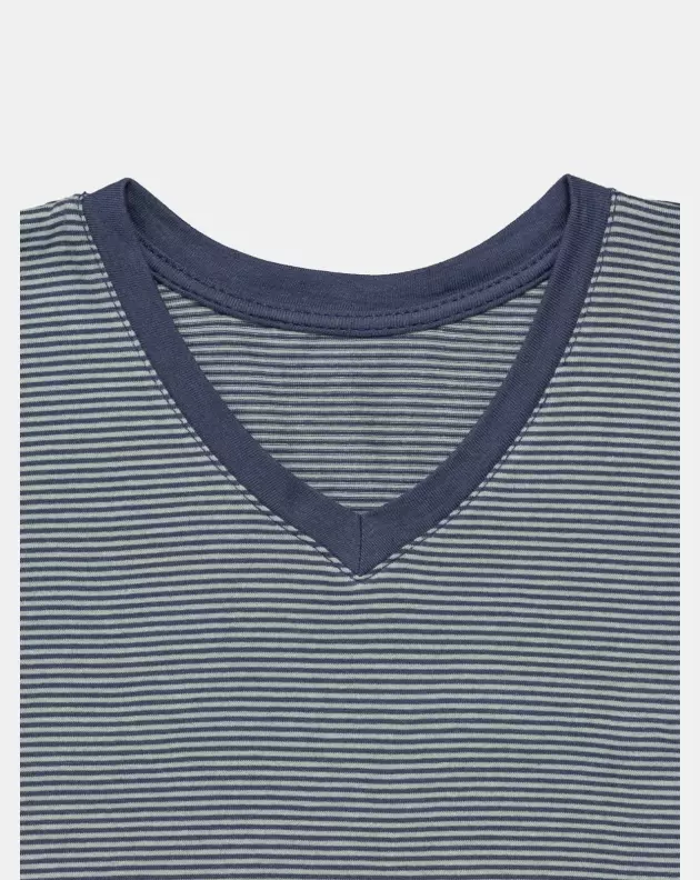 Pijama Masculino Kids Manga Curta e Bermuda Decote V