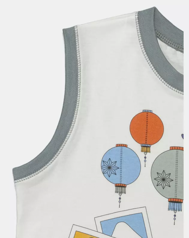Pijama Masculino Kids Regata Machão e Bermuda
