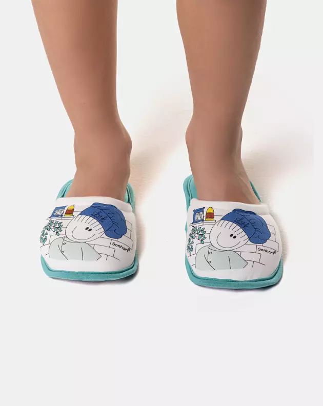Pantufa Masculina fechada infantil 5 a 12 anos Estampada  