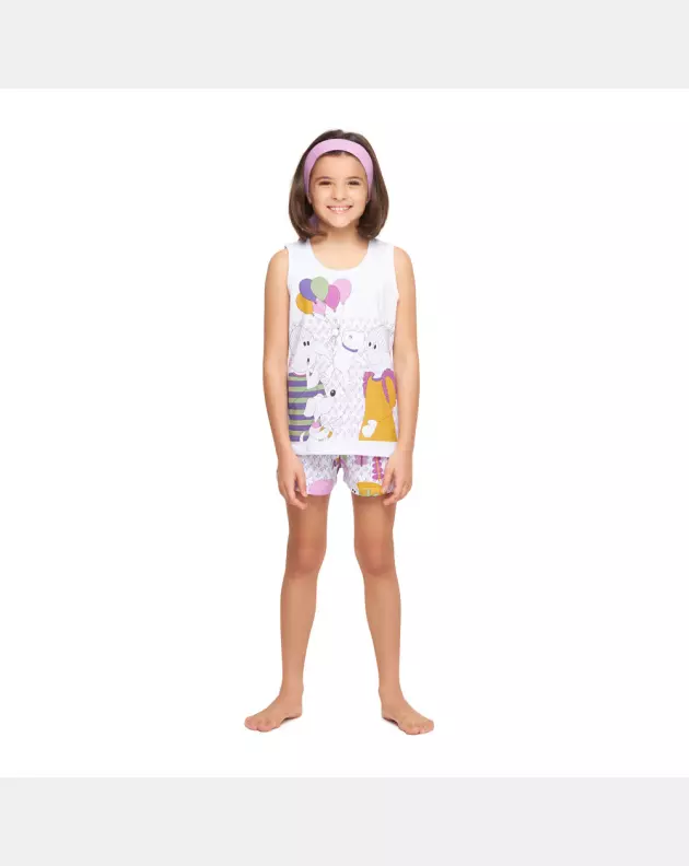 Conjunto Feminino Kids Regata e Short