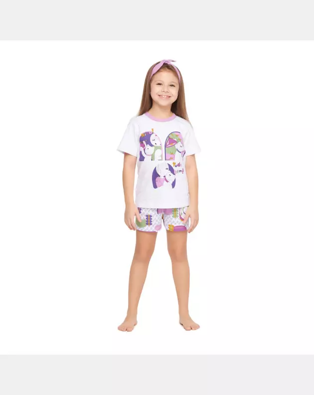 Conjunto Feminino Kids Manga Curta e Short