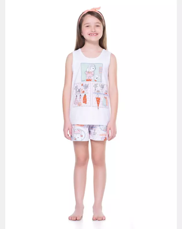 Conjunto Feminino Kids Regata e Short