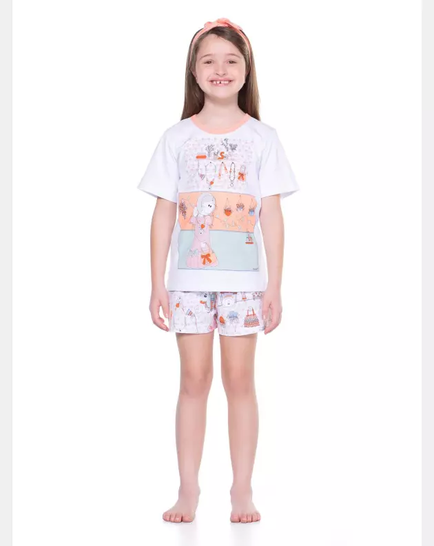 Pijama manga curta e short