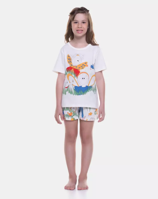Pijama manga curta e short