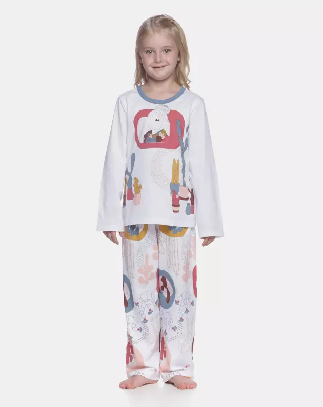 Pijama manga longa e calça    
