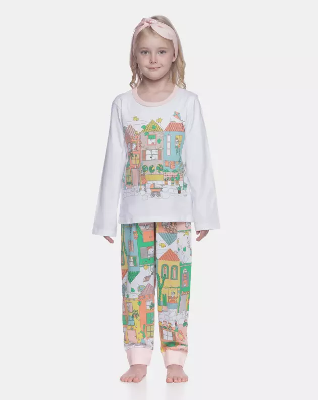 Pijama manga longa e calça