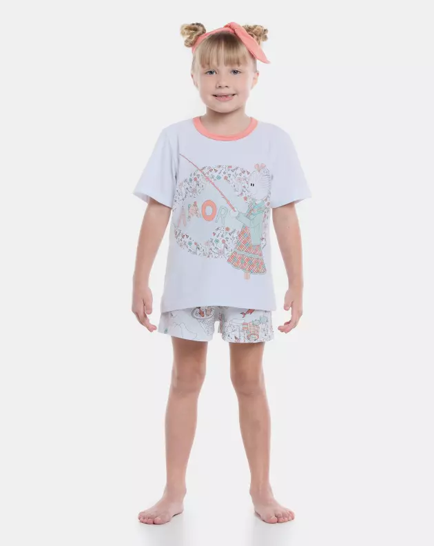 Pijama manga curta e short