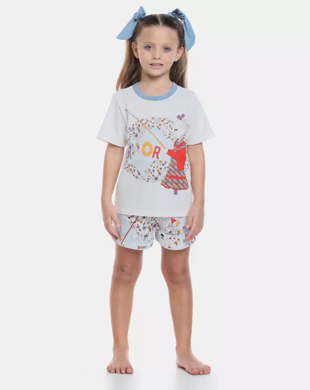 Pijama manga curta e short