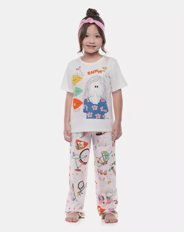 Pijama Manga Curta e Calça