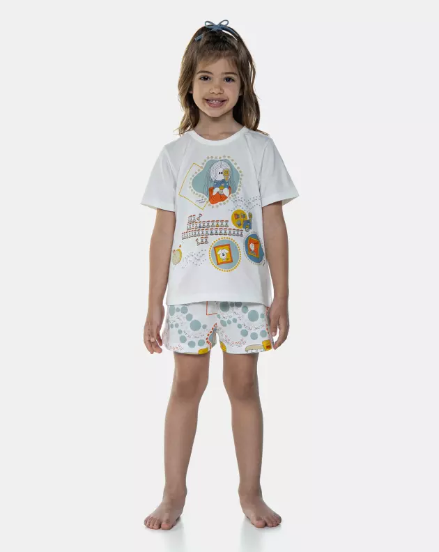 Pijama Manga Curta e Short