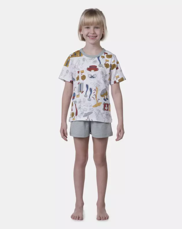 Pijama manga curta e short   