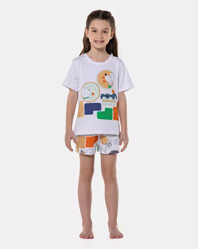 Pijama manga curta e short