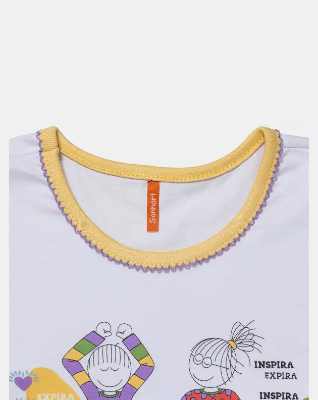 Pijama Feminino Kids Manga Longa e Calça