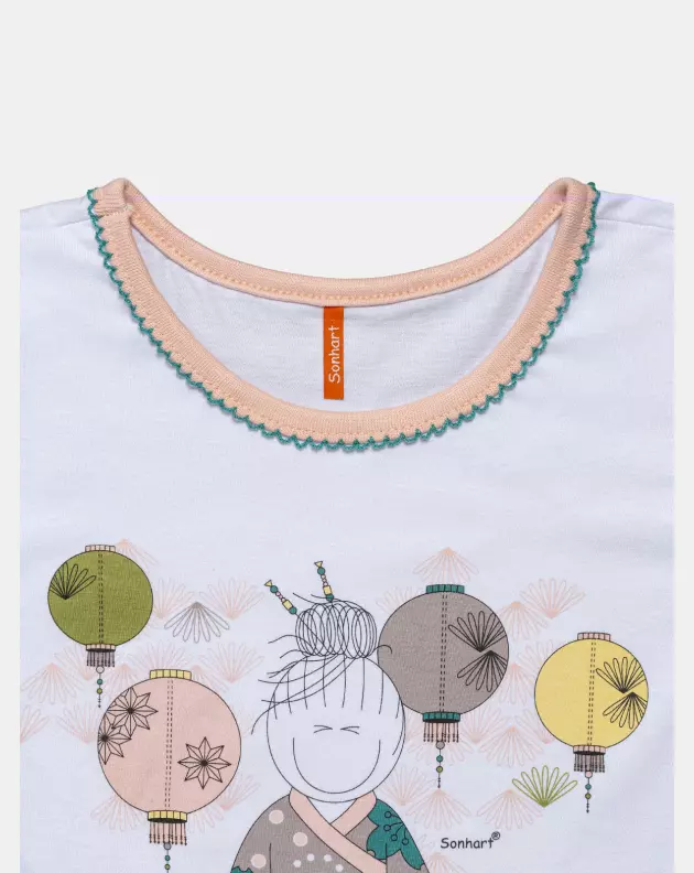 Pijama Feminino Kids Manga Curta e Short