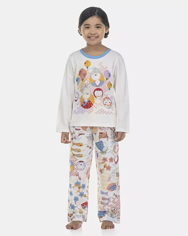 Pijama Feminino Kids Manga Curta e Calça