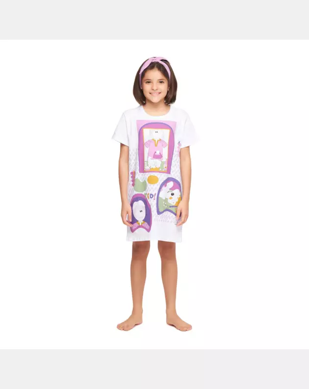 Camisão Feminino Kids Manga Curta