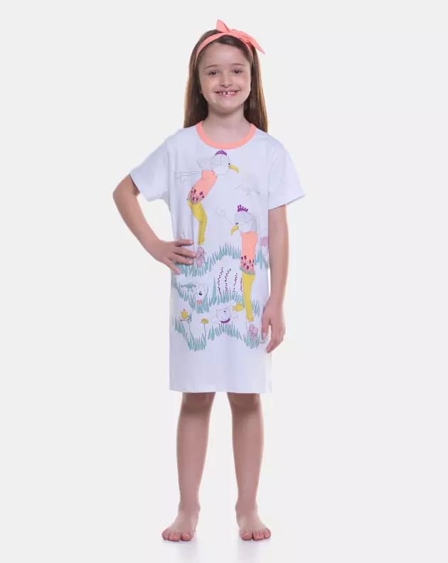 Camisão manga curta           
