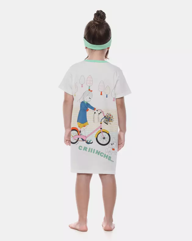 Sonhart Pijama Camisão Feminino Infantil Manga Curta Pat e Ted