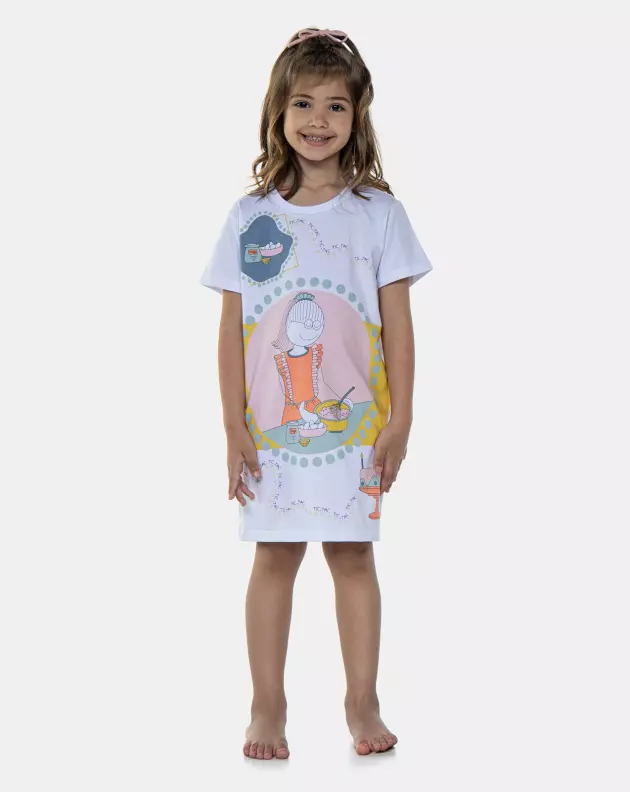 Camisão manga curta